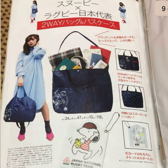 Snoopy 2 way crossbody tote bag japan - Picture 6 of 6